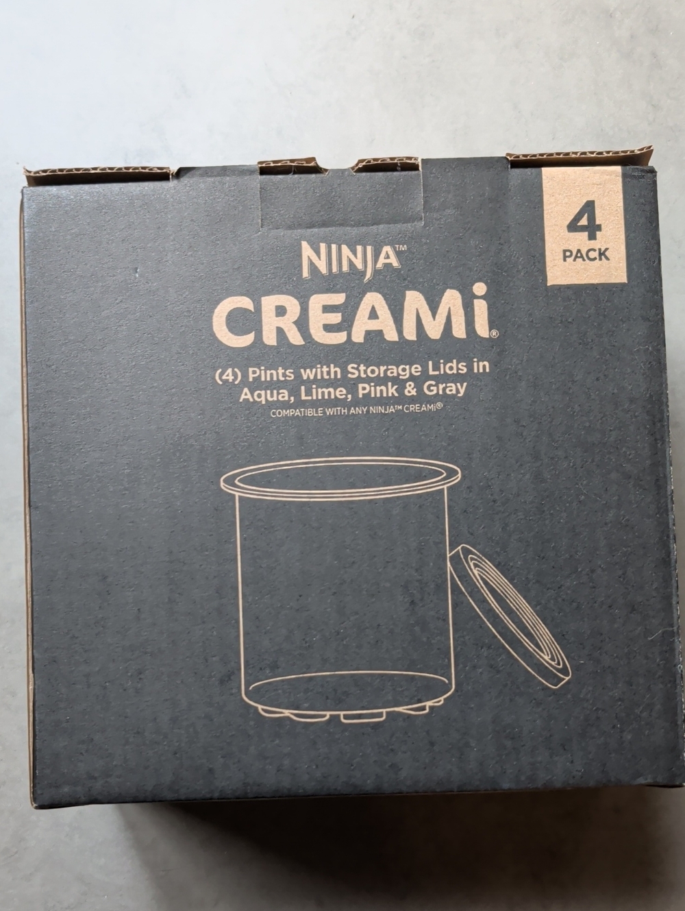 Ninja Creami 4 pack Pint Containers (new w/box)